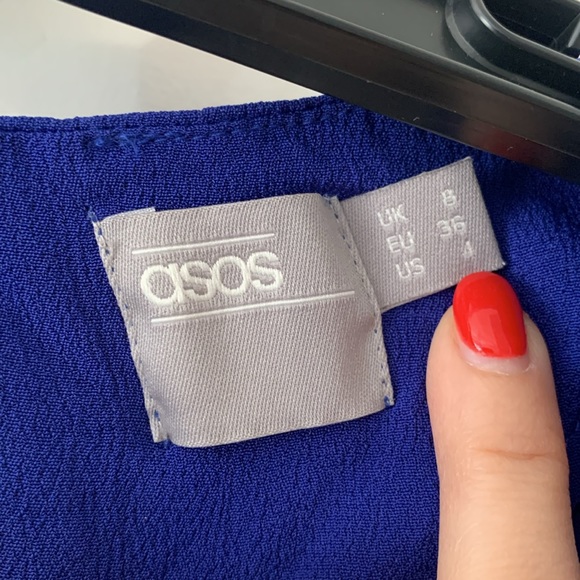 Blue maternity wrap dress, worn once - Picture 4 of 6